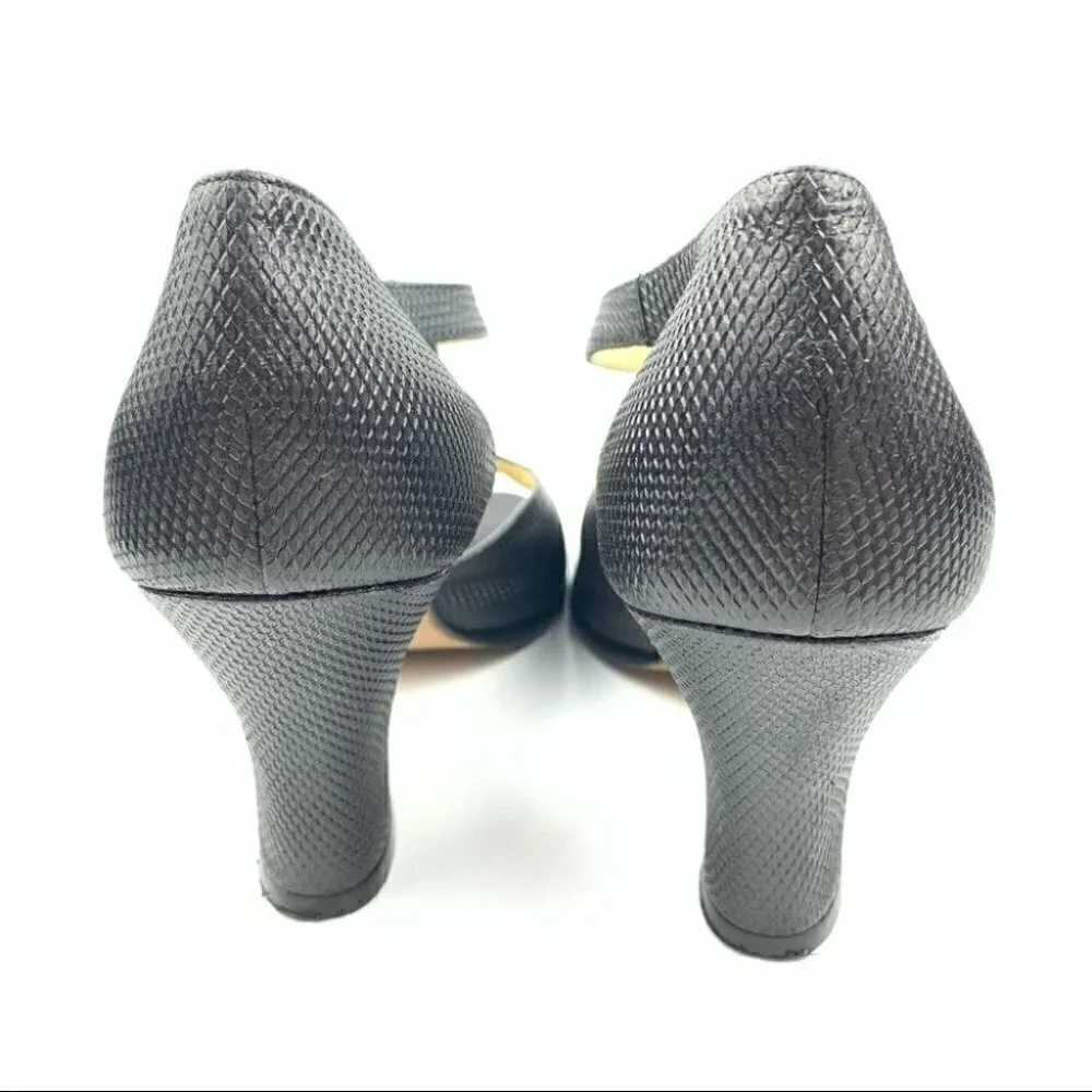 Paloma heels 7 Italian leather snakeskin print